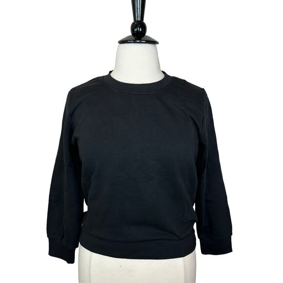 Hudson Open Back Twist Terry Knit Sweatshirt Women Large NWT Cotton - Picture 10 of 11